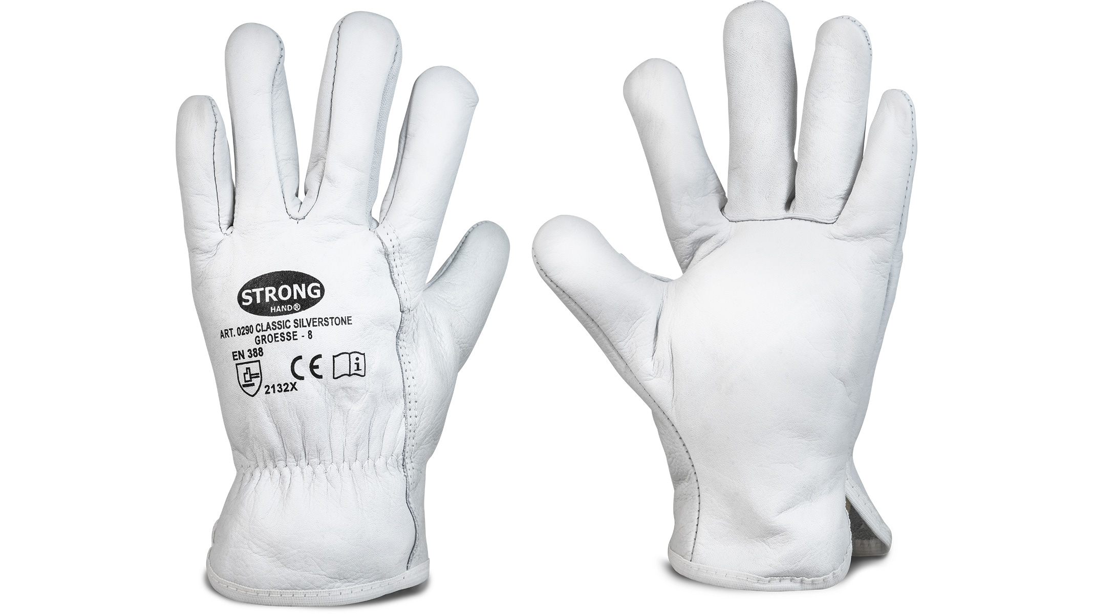 Pair of working gloves 0290 Classic Silverstone made of napa leather, size 8