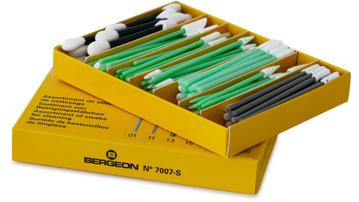 Bergeon 7007-S Sortiment Reinigungsstäbchen, 140 Stück