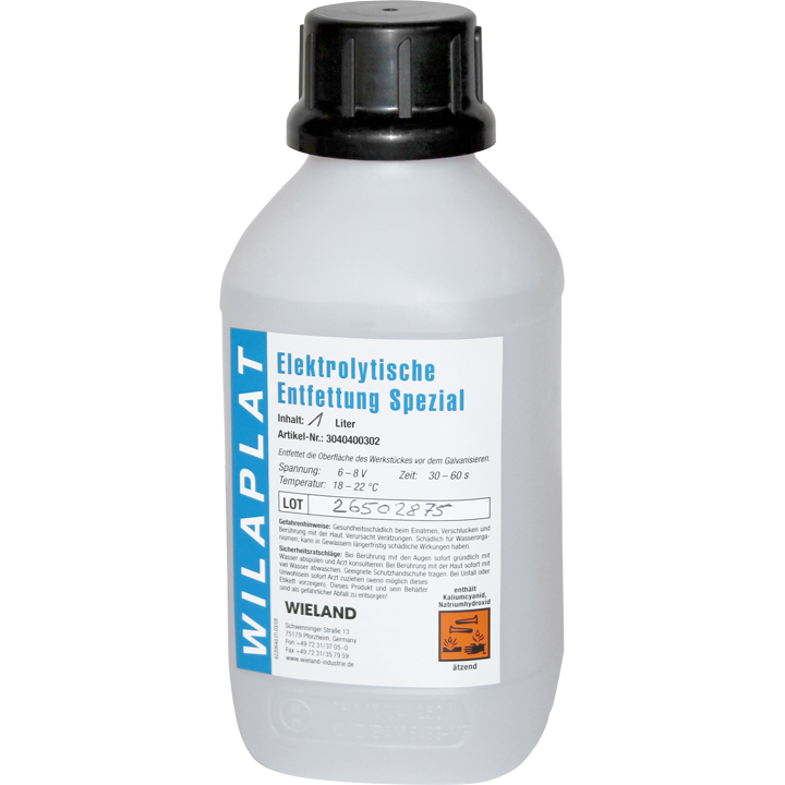Elektrolytische Entfettung spezial, gebrauchsfertig, cyanidisch, 1 l