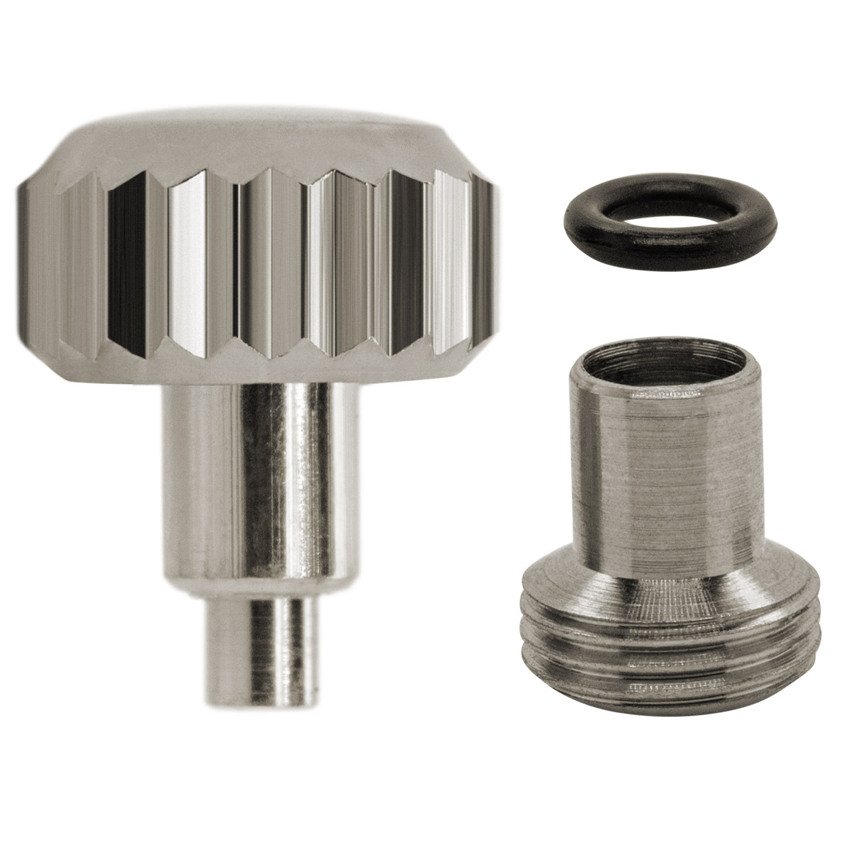 Couronne à vis, PBRX, acier inoxydable avec tubus/joint, Ø 7,0, tubus 2,9, filetage 0,9, étanche