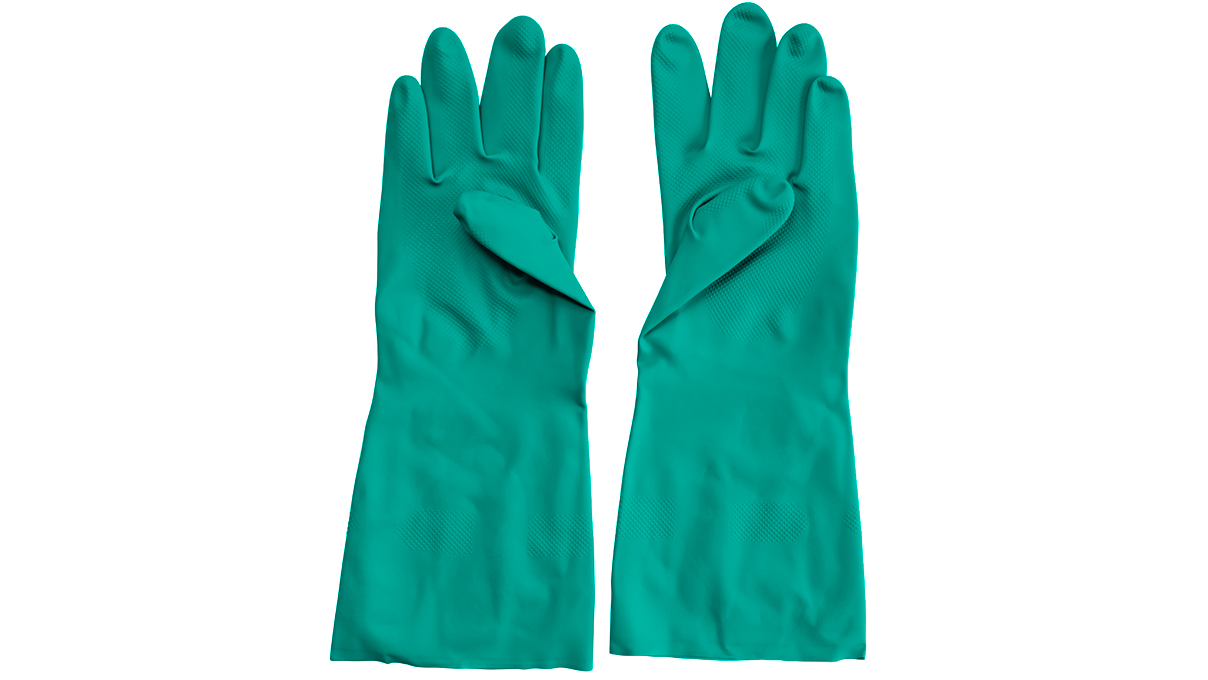 Chemical protective gloves, high tensile strength, nitrile rubber, size M / 8