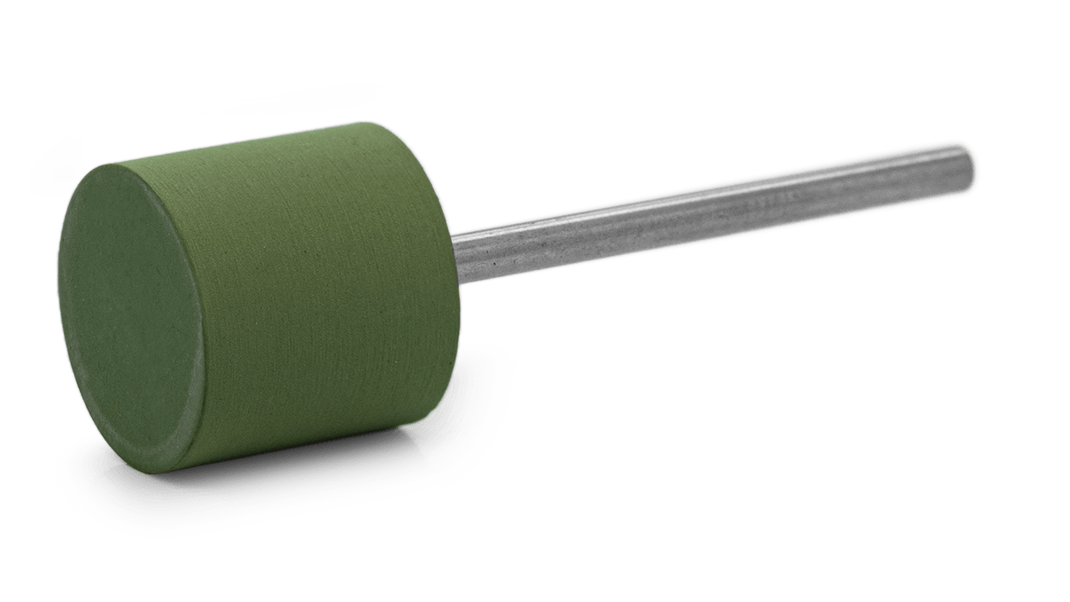 Polijster Eveflex, groen, cilinder, Ø 14 x 12 mm, zeer zacht, korrel fijn