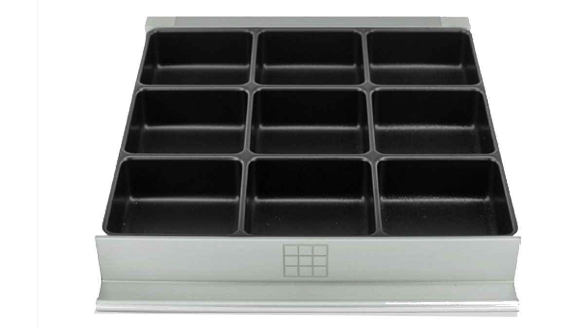 Bergeon 7014-G-V4 Schubladenschränkchen aus Aluminium (B-Cube)