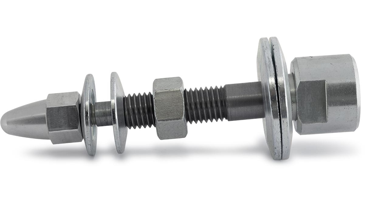 Mandril izquierdo con bridas y tuerca para Vitax pulidora V1