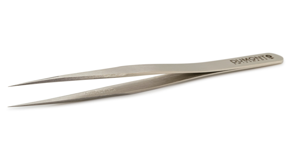 Dumont tweezers, Shape 12, Nickel, 120 mm