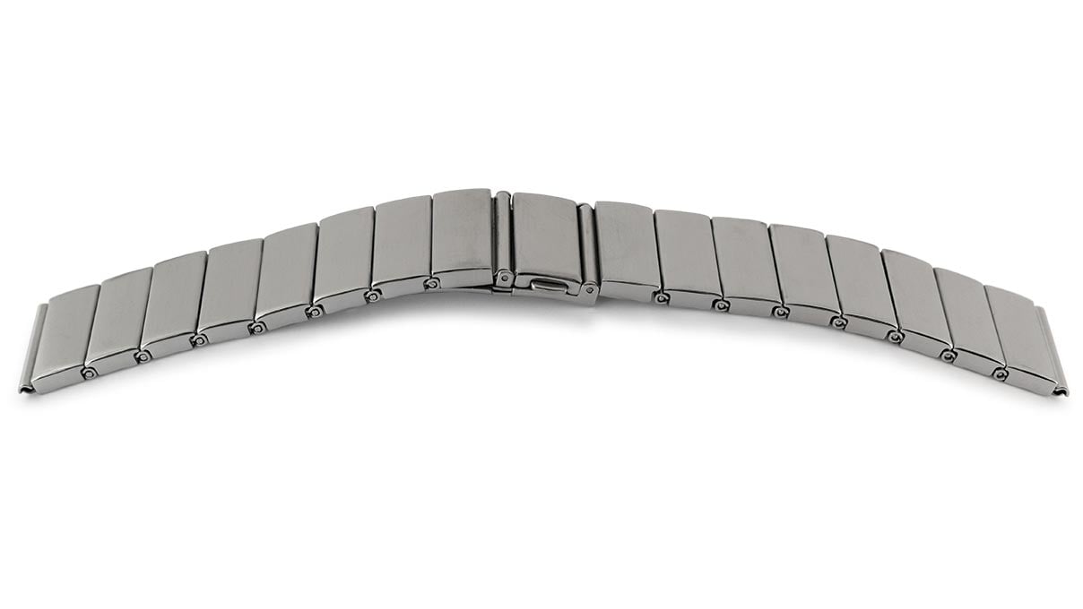 Bracelet Sport, stainless steel, solid look, width 22 mm, lug width 22 mm, length 165 mm