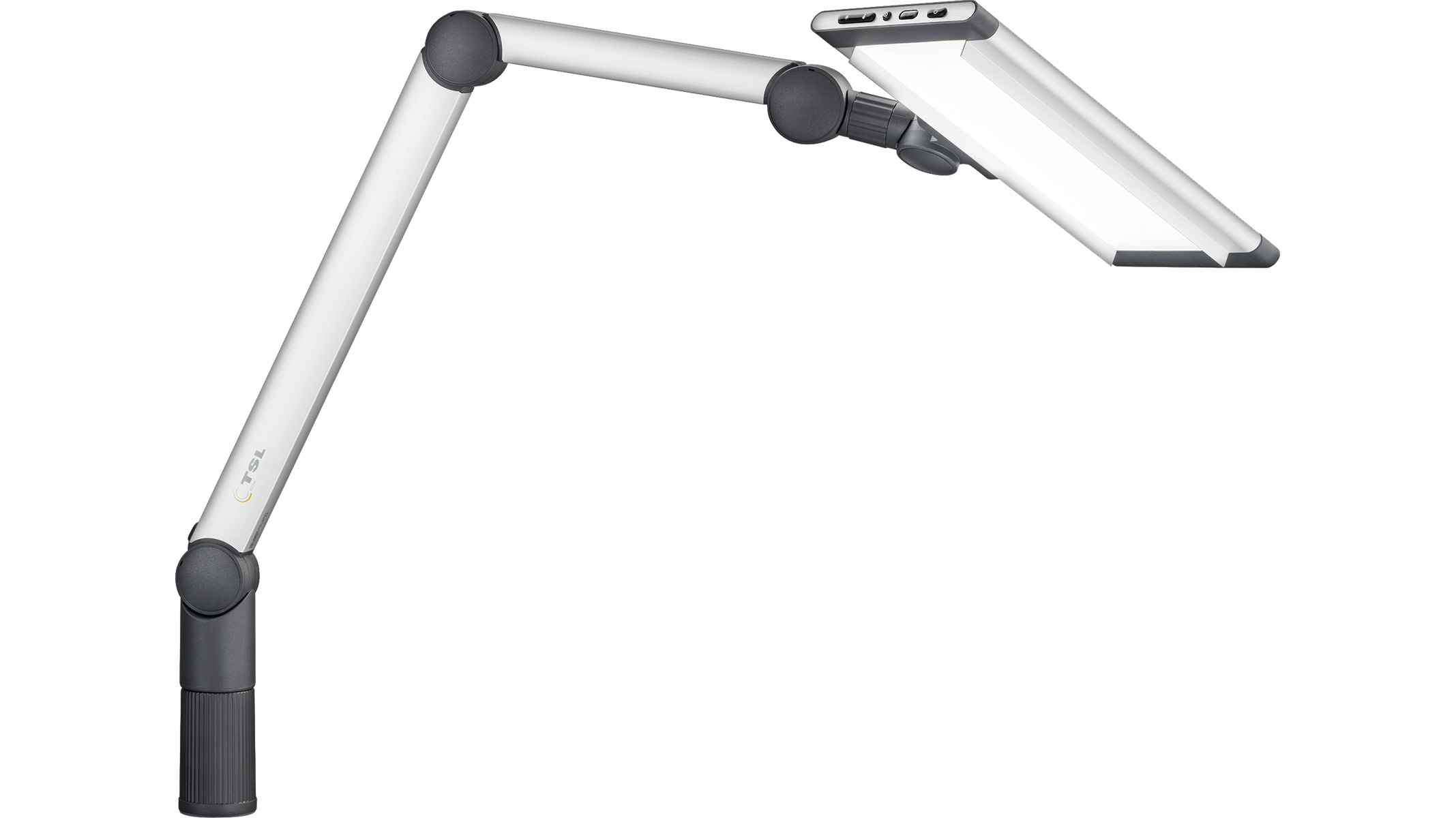 TSL-Escha PL90 LED bureaulamp, 24 W, met korte bovenste scharnierarm, diffuser, voedingseenheid, boorschroef
bevestiging