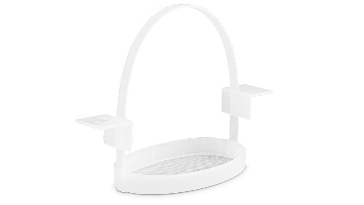 Kunststoffkorb mit seitlicher Auflage, oval, für Elmasonic, Größe 30