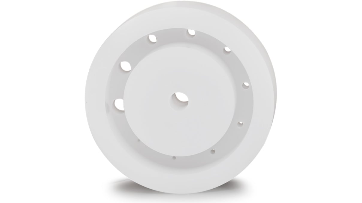 Plate with 11 holes for holding and adjusting hairsprings and balance springs, nylon