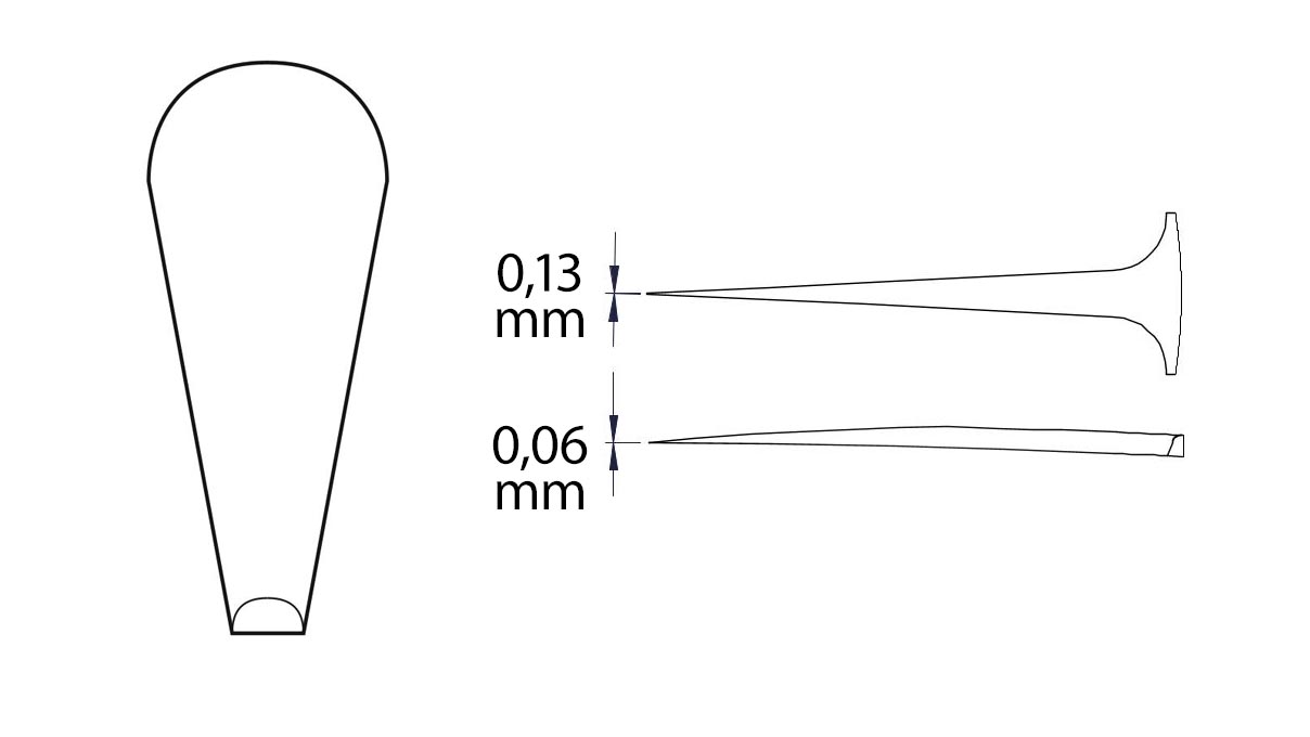 Beco Technic pincet, Vorm 5, Roestvrij staal, S, 110 mm