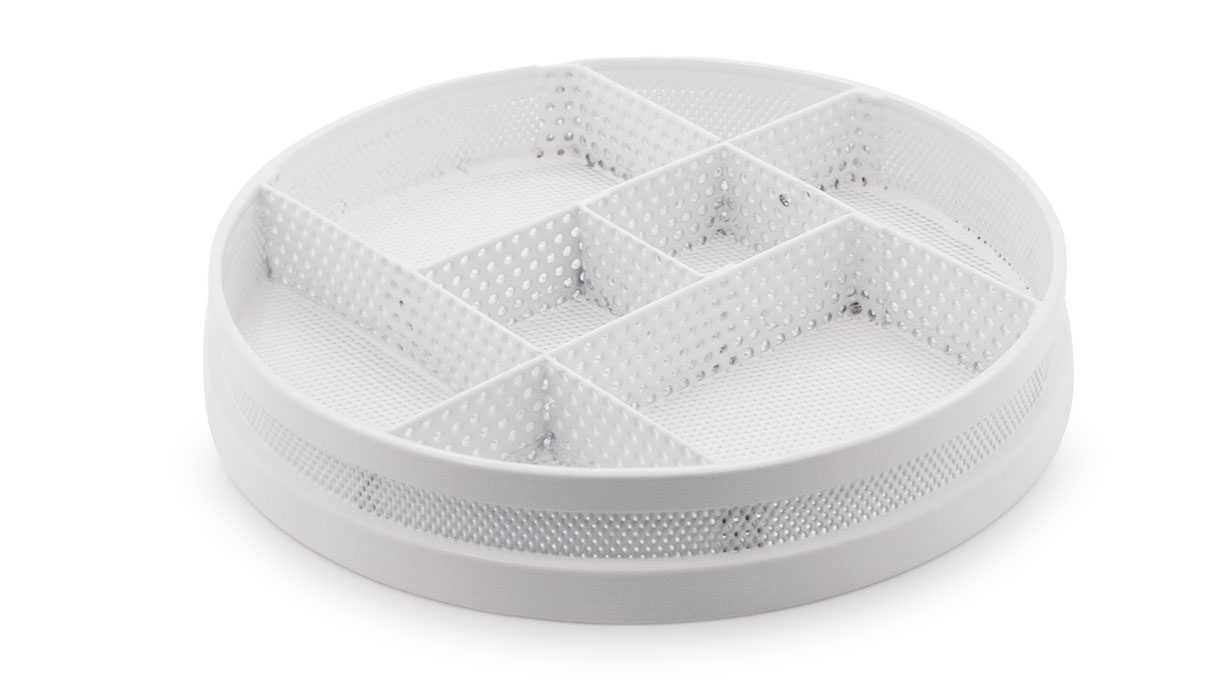 Elmasolvex Korb 8-teilig eckig, RILSAN beschichtet, weiss, N° 1053833