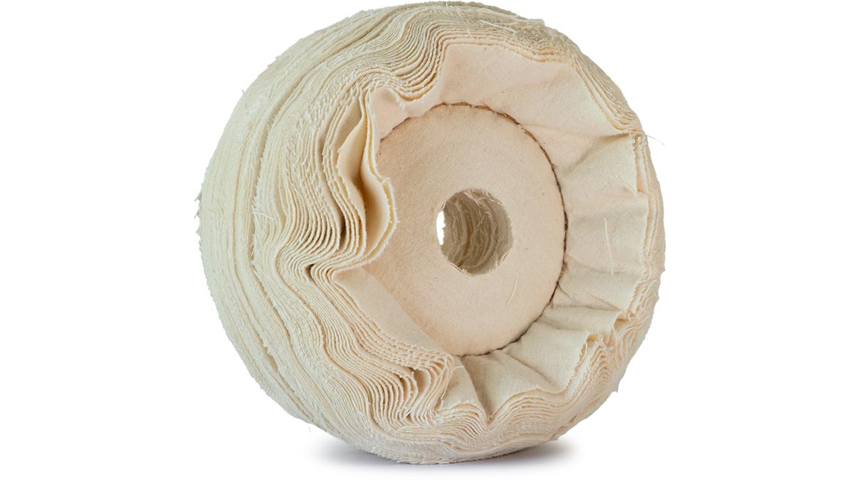 Polierscheibe, Flanell, Ø 125 x 30 mm, Bohrung 25 mm