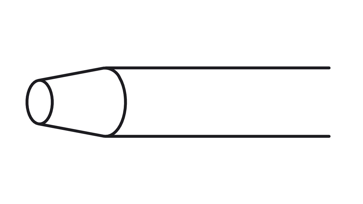 Bergeon 15285-026 Punze, flach, Ø 3,3 mm, Silberstahl