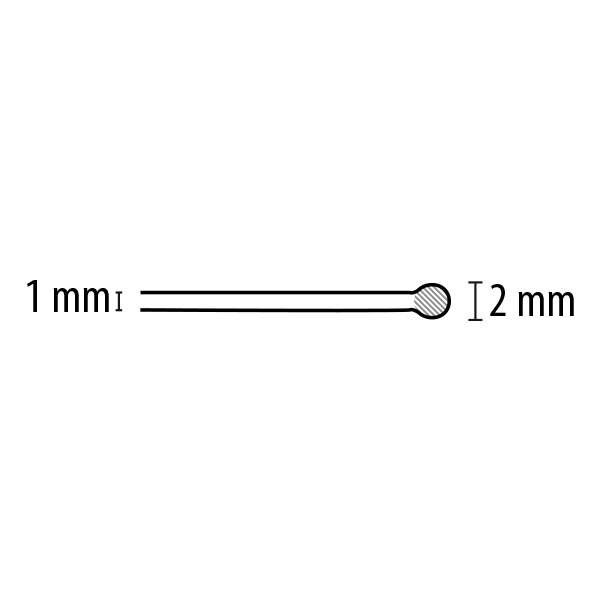 Cleaning stick with adhesive tip, Ø 2 mm, 70 mm, 25 pieces