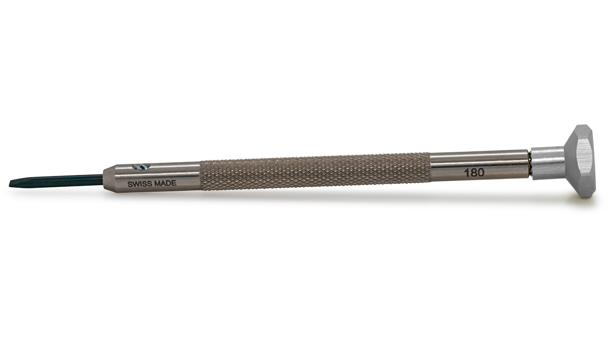 Ergo Screwdriver, Slot (V), 1,8 mm, Light gray, Stainless steel