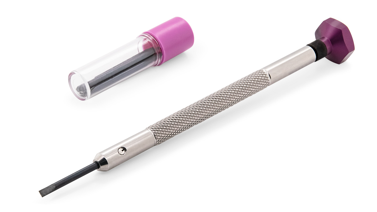 VOH screwdriver, blade 1,6 mm, violet, with replacement spare blade