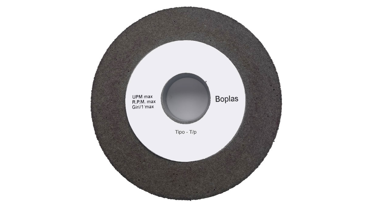 Boplas rubberen slijpschijf QC 150 GPL, soepel Ø 100 mm, gat 25 mm, breedte 10 mm