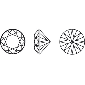 Peridot, green, round, brilliant cut, Ø 3 mm