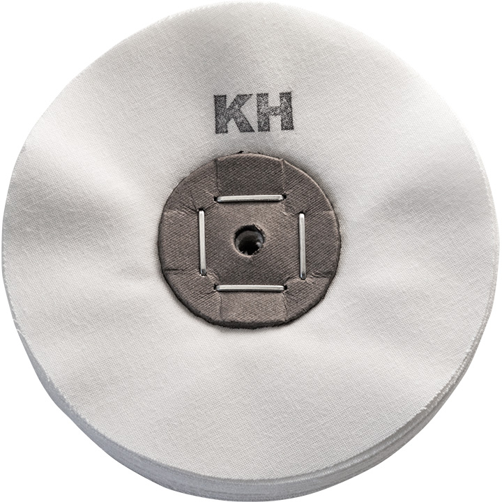 Merard Polierscheibe KH, Baumwolle, weiß, Ø 120 x 20 mm, Kartonkern