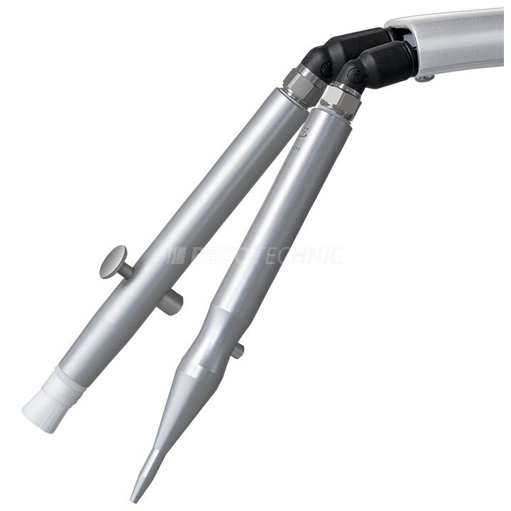 VOH Luft-Vakuum-Verteiler Komplettsystem für Werktisch 60 cm, Weiß