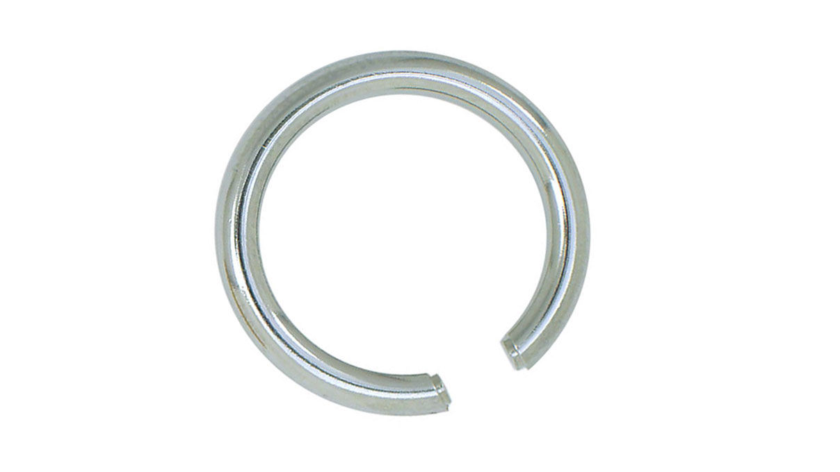 Bélières de montres de poche, rond, en laiton, chromé, 20 mm