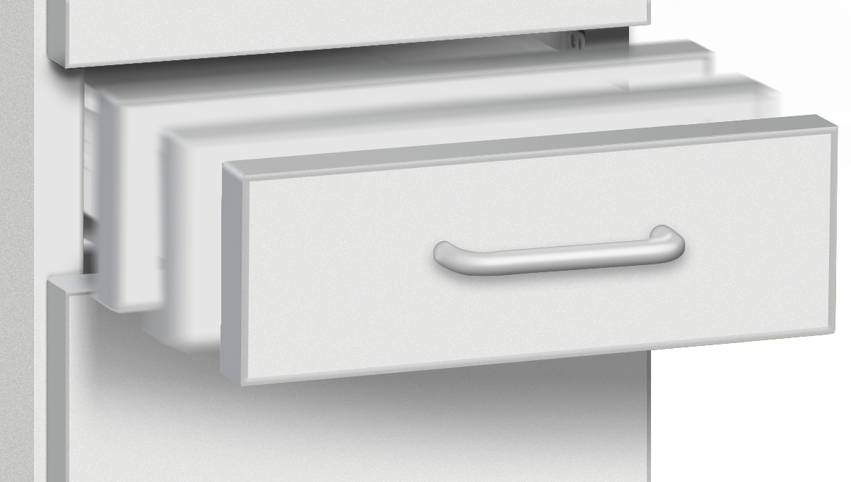 Soft-Close dampers for drawers, optional equipment for Ergolift Evolution