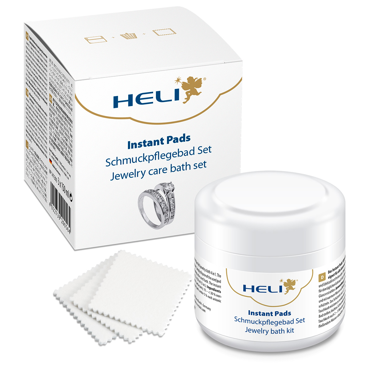 Heli Instant Pads jewelry care bath set incl. 3 pads