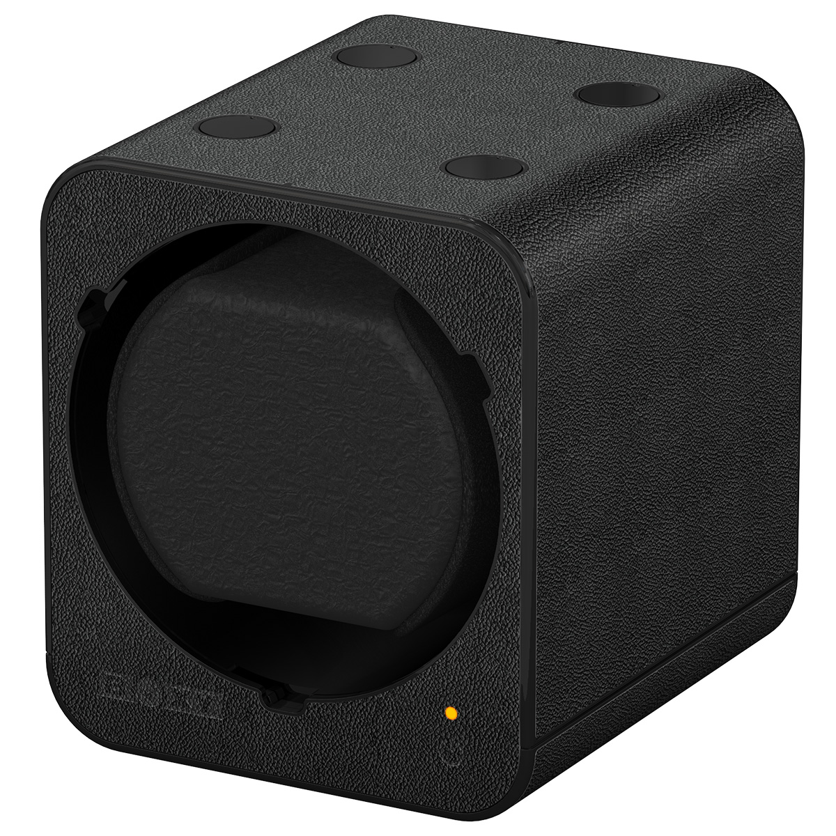 Boxy Fancy Brick watch winder, leather look black, without adapter