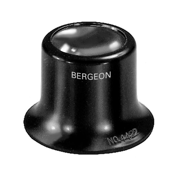 Bergeon 4422-2 Uhrmacherlupe, Kunststoffgehäuse, Schraubring innen, 5x Vergrößerung