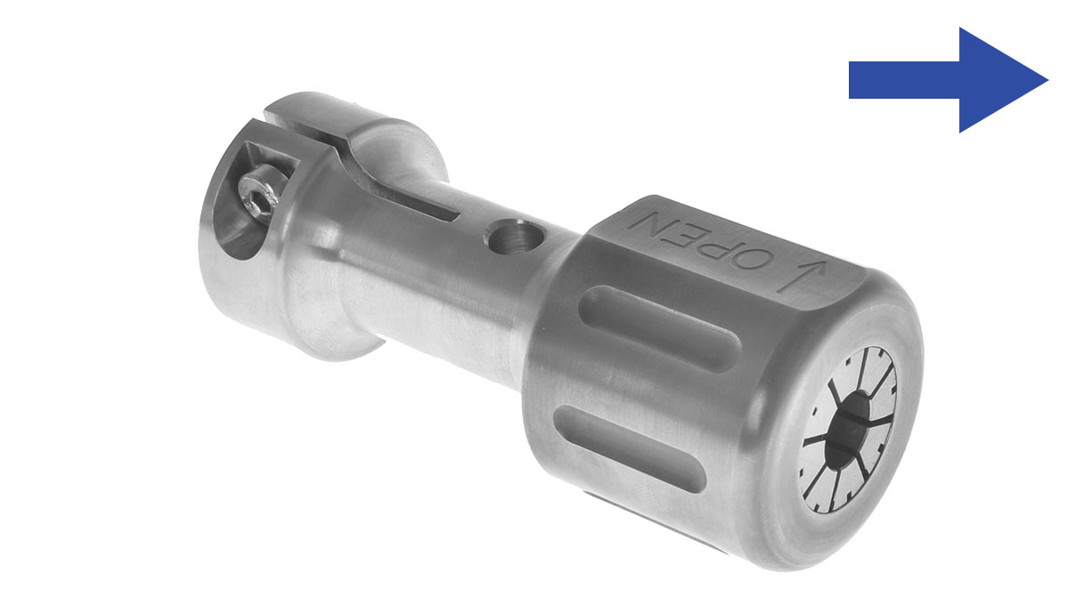 Pinza de sujeción, brida Ø 14 mm, derecha, para pulidoras Polimaxx