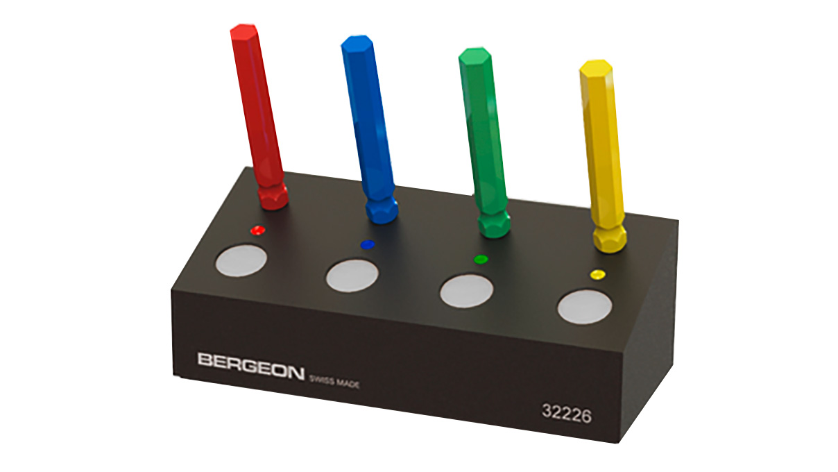 Bergeon 32226 Sockel aus Kunststoff für vier Ölgeber (ohne Ölgeber)