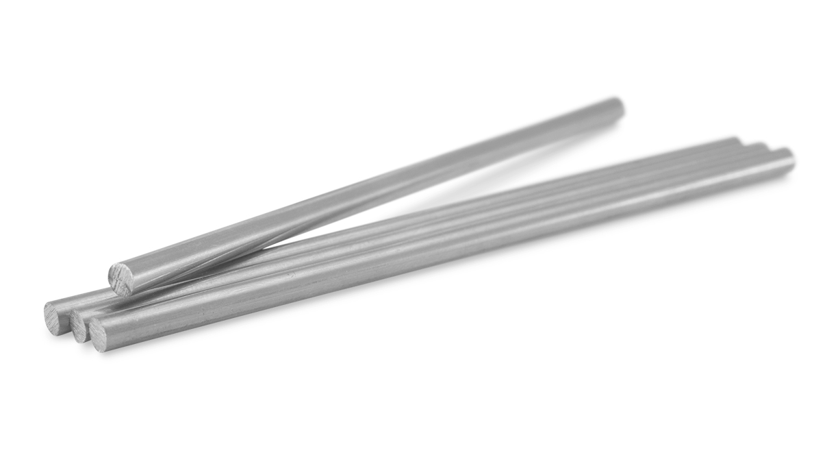 Bergeon 2184-P DI 2.00 Silberstahl-Rundstab, Rohling, Ø 2 mm, Länge 33 cm
