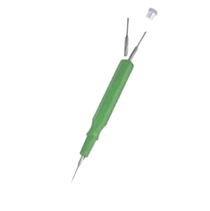 Ölgeber, grün, gewölbt, mittel, 0,5 mm, mit 2 Ersatzspitzen