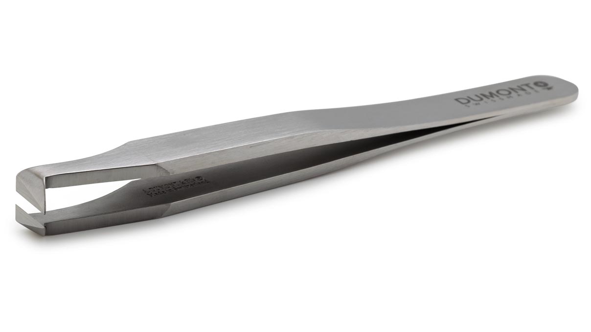 Dumont tweezers, Shape 15A, Carbon Steel, 115 mm