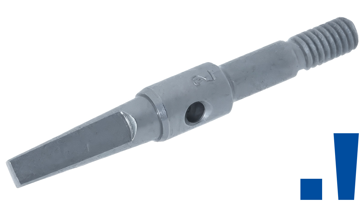 Badeco riveting insert for setting hammer, square, 1,6 x 1,6 mm, smooth