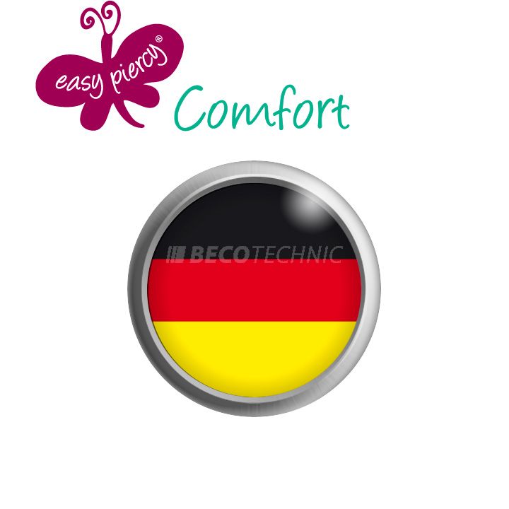 1 Paar Easy Piercy Comfort Ohrstecker Ø 5,5 mm, weiß, Deutschland