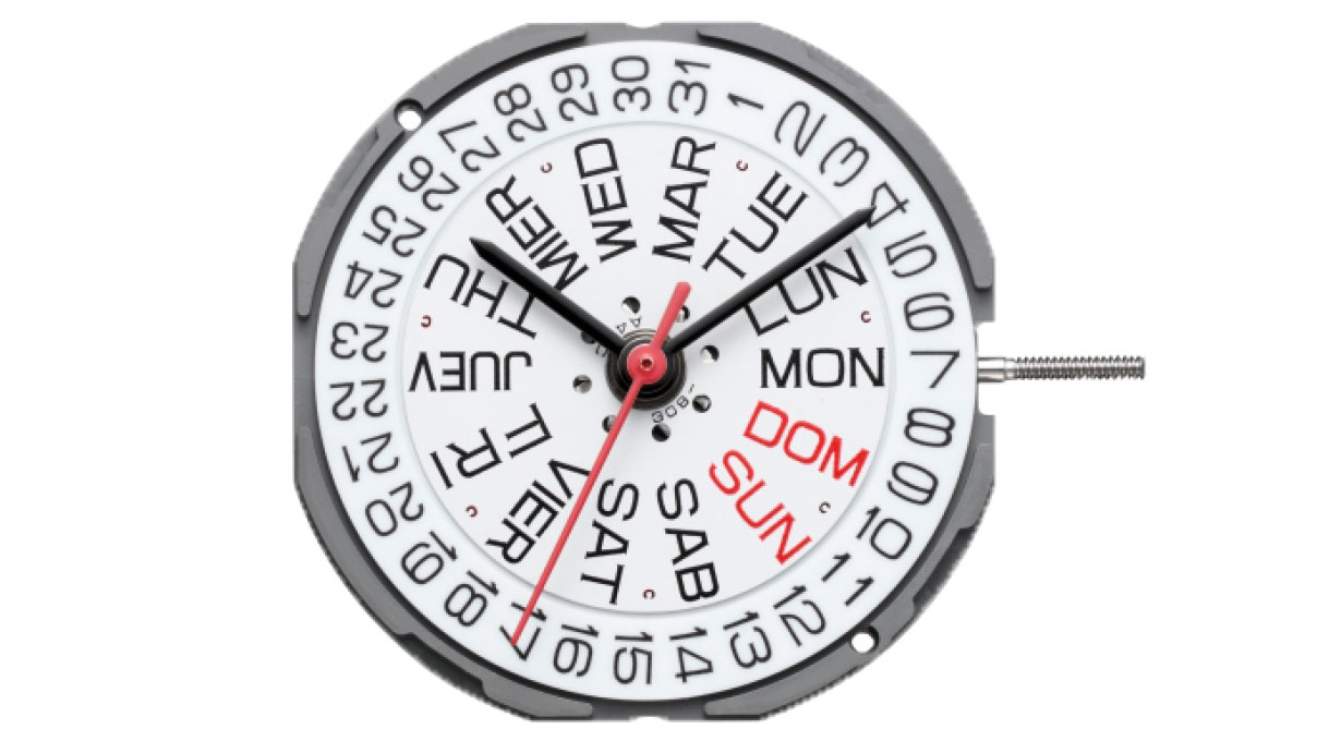 AU-Werk Miyota GM00/GM02 10 1/2''' DAY/DATE3 SC gilt Quarz (364 | SR621SW)