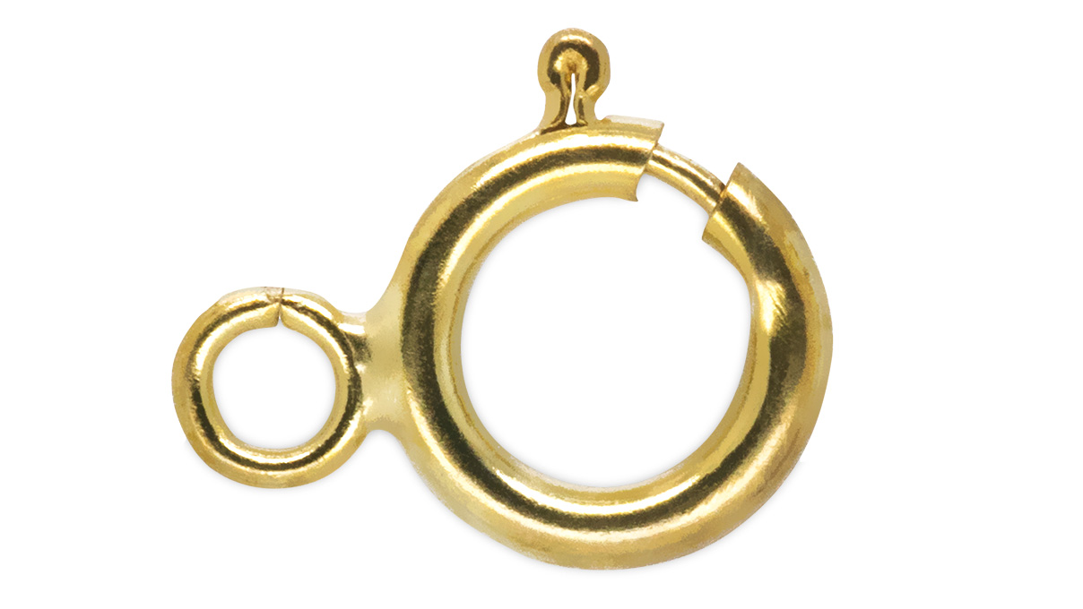 Federring ohne Bund, 375/- Gelbgold, Ø 5,5 mm, Farbe Gelb, Öse gerade