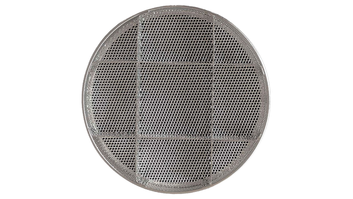Panier, acier inoxydable, hauteur 12 mm, Ø 80 mm, électropoli, empilable, 9 séparations