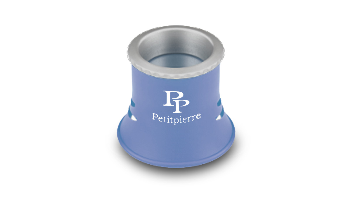 Petitpierre Lupa de relojero con cuerpo blando, aumento 2,5x, azul claro