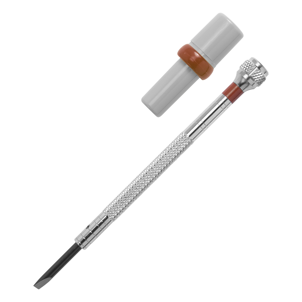 Basic screwdriver, slot, 3,0 mm, standard taper, brown, 2 spare blades