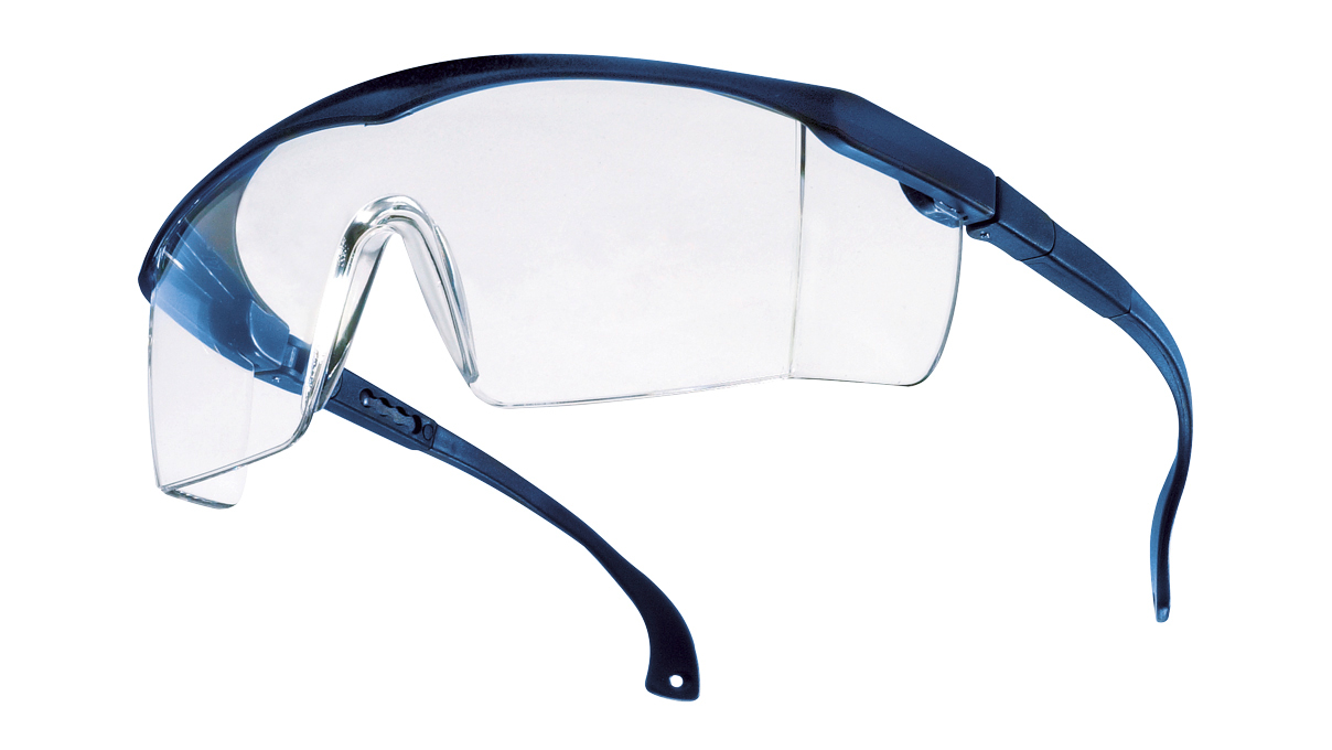 Schutzbrille Basic, blau, Sichtscheiben klar, kratzfest