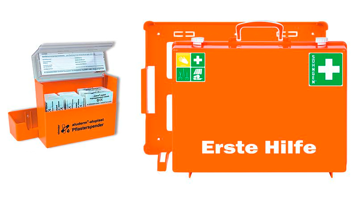 Erste Hilfe Koffer mit Pflasterspender, DIN 13169