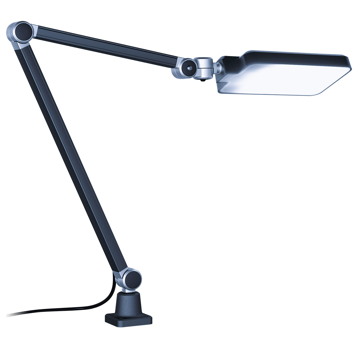 Wide-area luminare Rocia.planar, RPD 1700/850 - 18 W, black, long arm