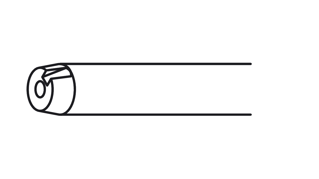 Bergeon 15285-095 Punze, ellipse, gebohrt, Ø 4 mm, Innen-Ø 1,5 mm, Silberstahl