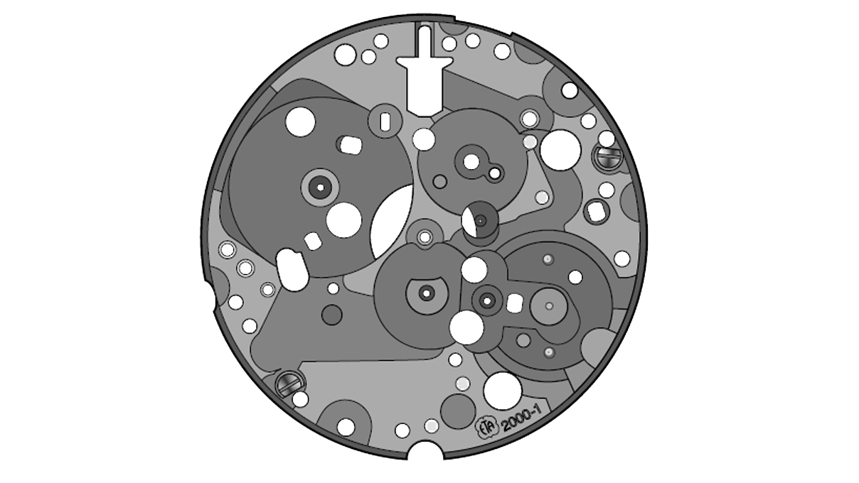 00100.2000-1.3101 Werkplatte, mit Steinen vernickelt
