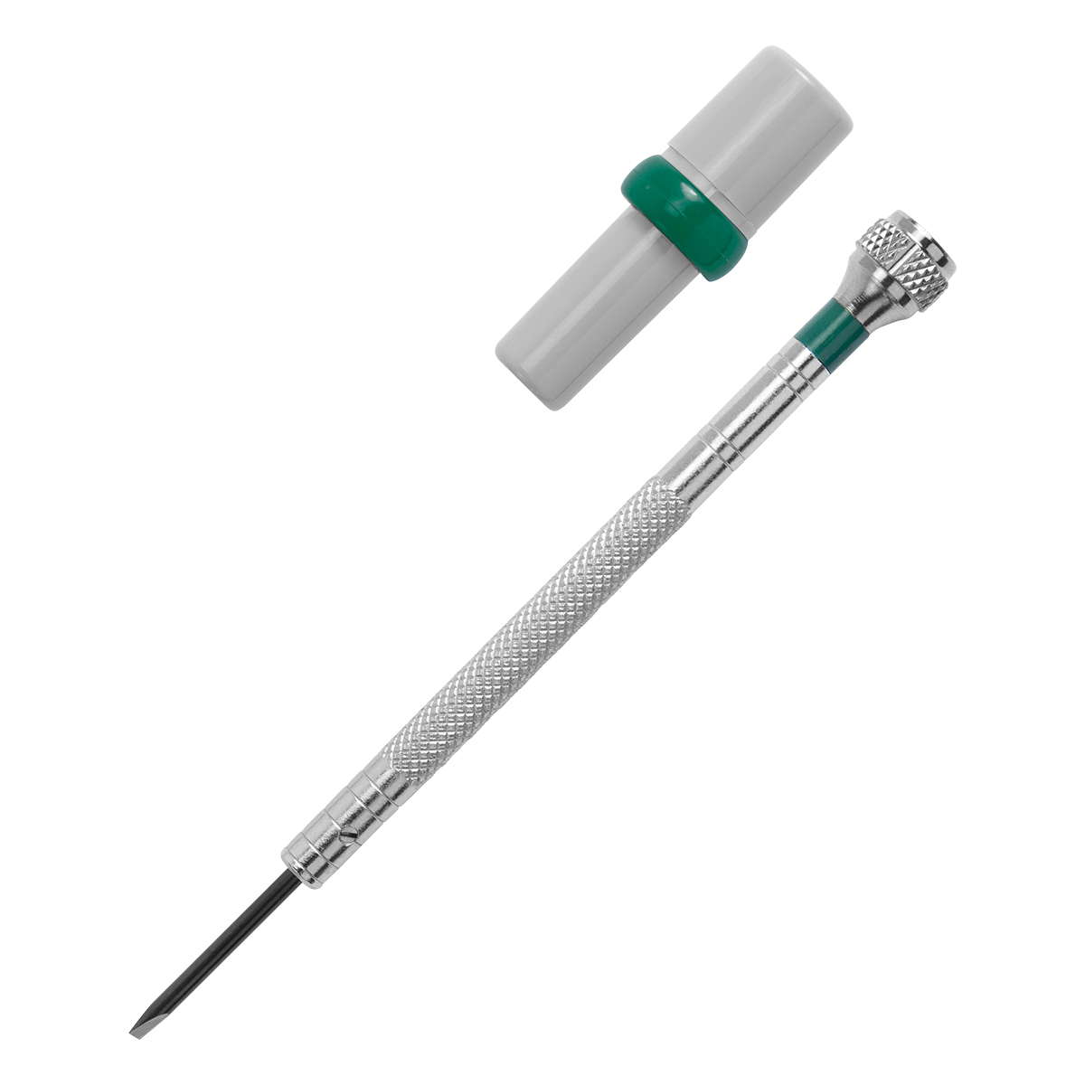 Basic screwdriver, slot, 2,0 mm, standard taper, dark green,  3 spare blades