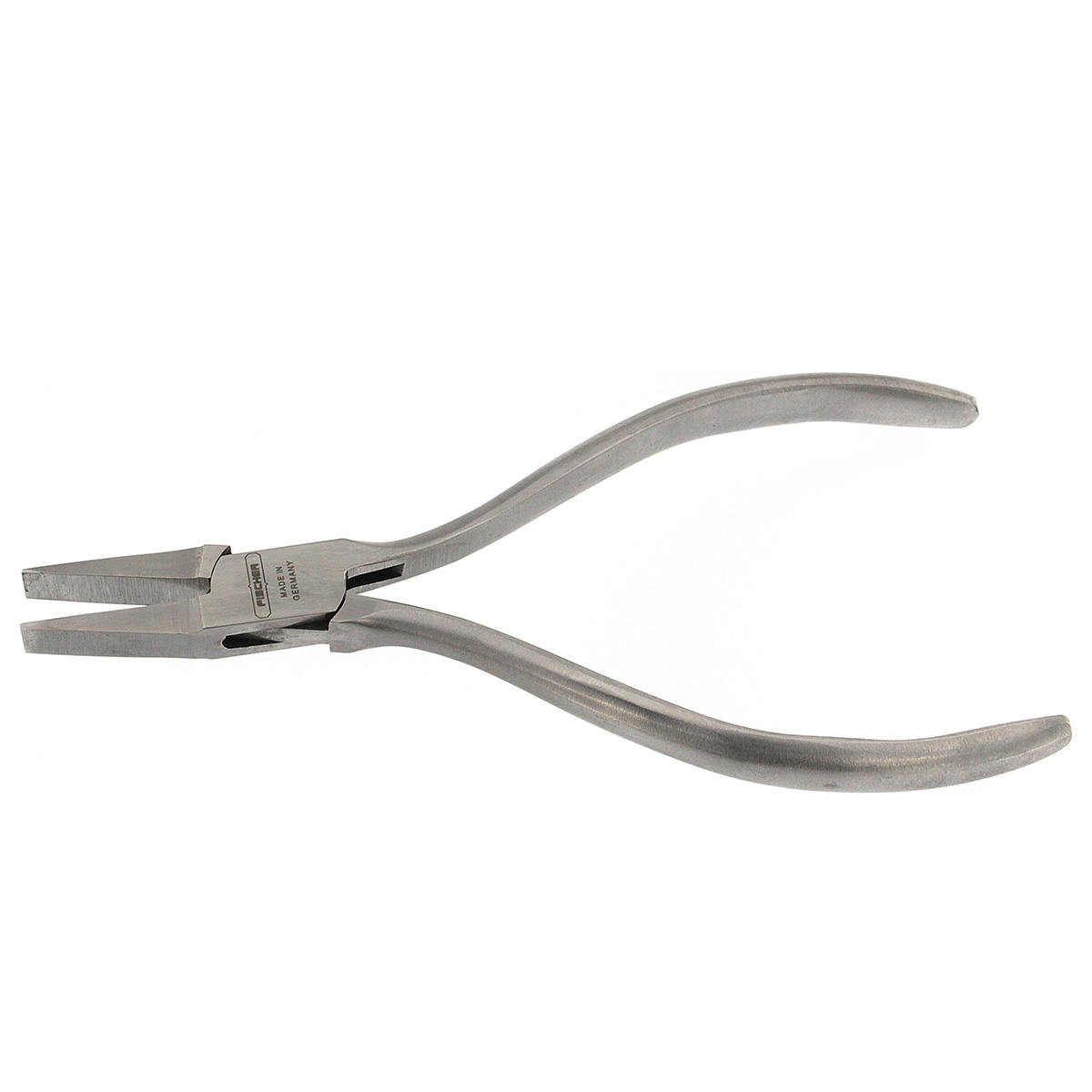 Flat nose pliers without cut, length 130 mm, jaw width 6 mm