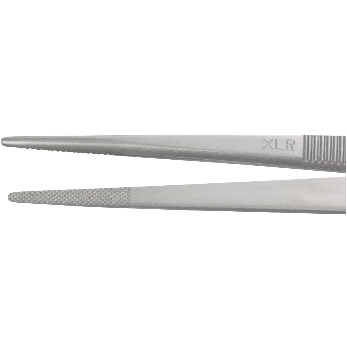 Tweezers with serrated grips and tips with extra large tips, locking-System, length 160 mm
