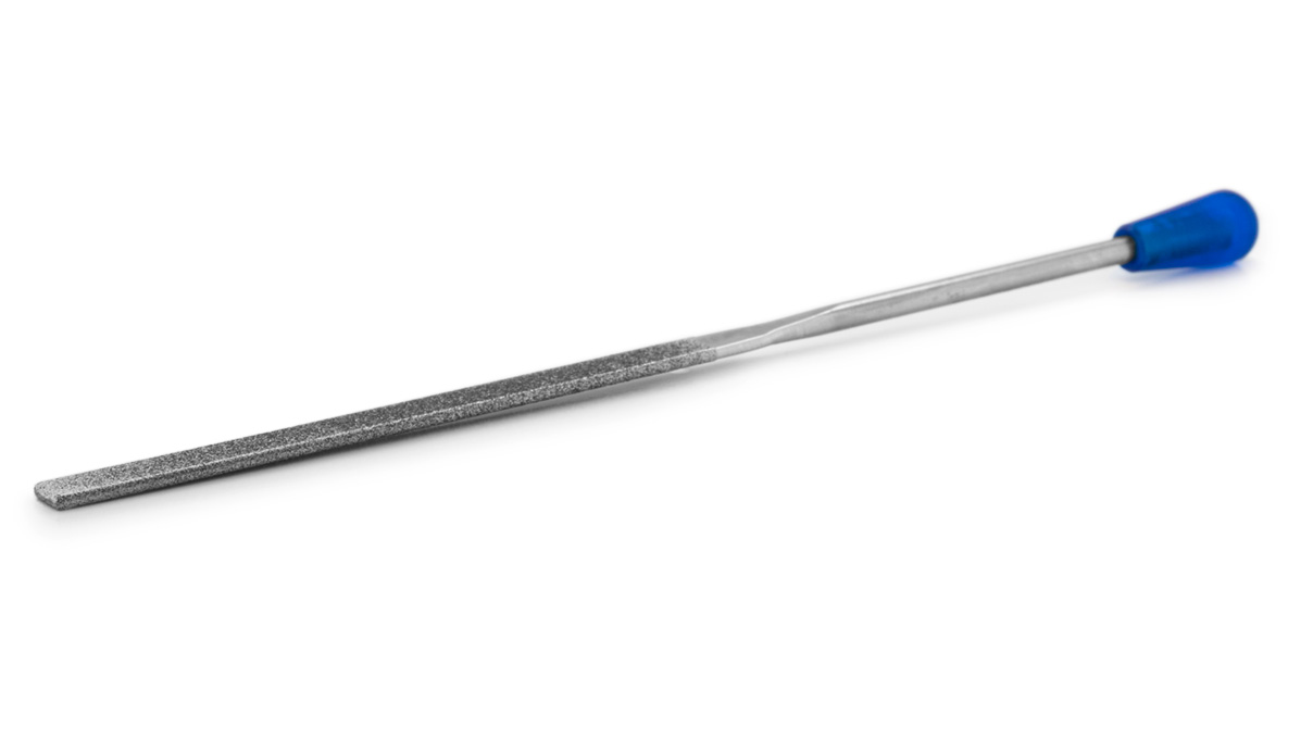 Diamond-needle-file, flat hand with rounded edges, grain D 91, coating 70 mm, length 140 mm